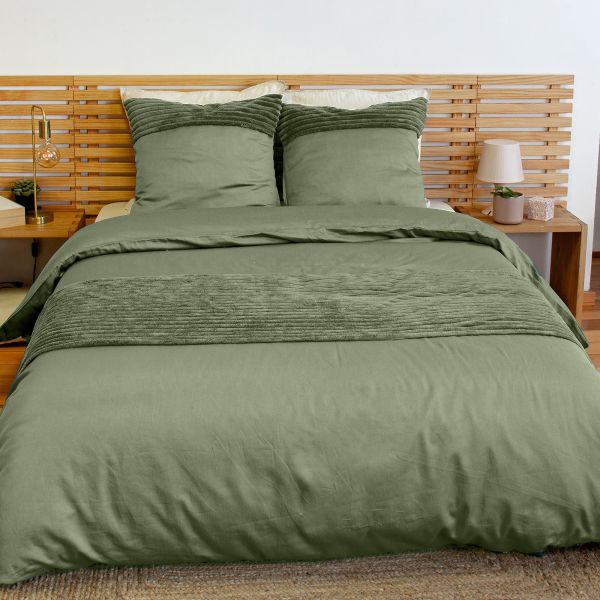 Parure de lit 240x260 cm Microfibre Figue