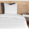 Parure de lit 140x200 cm Percale de Coton Blanc
