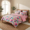 Parure de lit 220x240 cm Percale de Coton Floral Collage Rose - KATE MERRITT