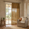 Rideau ajustable 140x300 cm Gaze de coton Camel