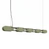 Suspensions Acier Vert Olive LED 1 Chain
