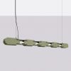 Suspensions Acier Vert Olive LED 1 Chain