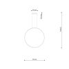 Suspensions Aluminium Blanc LED 1 Rio