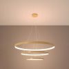 Lustres Aluminium Doré LED 3 Rio