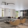 Lustres Aluminium Noir LED 3 Rio