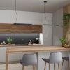 Suspensions Aluminium Gris LED 1 Pinne